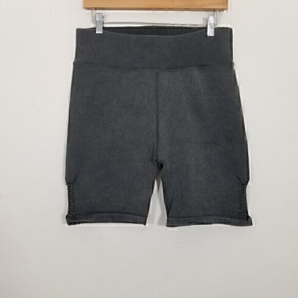 OFFLINE BY AERIE Dark Gray Hi-Rise Ribbed Biker Shorts Womens Size XXL